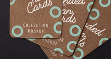 Load image into Gallery viewer, Free Psd Kraft Label Cards Mockup
