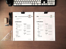Load image into Gallery viewer, Free Minimalist Resume Template in (PSD) Photoshop Format