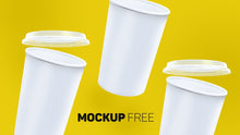Load image into Gallery viewer, Free Empty Ice Cream or Coffee Paper Cup Mockup