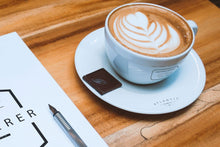Load image into Gallery viewer, Free A4 Letterhead and Coffee Cup on Table (Mockup)
