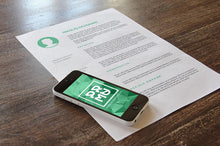 Load image into Gallery viewer, Free A4 Paper Mockup with Leather Case and Smart Phone