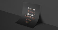 Load image into Gallery viewer, Free Folded Psd A4 Paper Mockup in Corner
