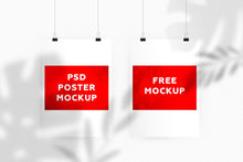 Load image into Gallery viewer, Free PSD Shadow Poster Mockup
