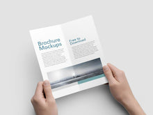Load image into Gallery viewer, Free Half Fold Vertical Brochure Mockups
