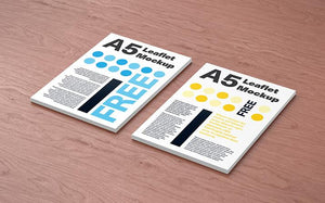 Free 3 Mockup of Perfect Clean Leaflet