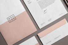 Load image into Gallery viewer, Free Advanced Clean Branding Stationery Mockup Business Card and Letterhead Paper
