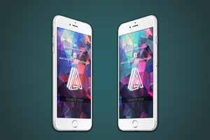 Free 7 x White PSD iPhone Mockups