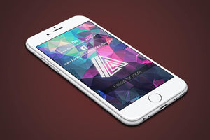 Free 7 x White PSD iPhone Mockups