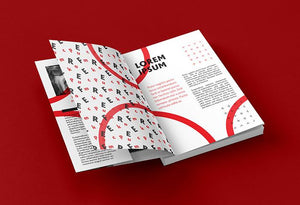 Free 7 Views of Thick Book or Brochure Mockup