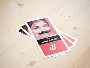 Free 4 x DL Leaflet Brochure Mockup