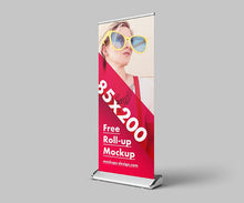 Load image into Gallery viewer, Free Roll-up Advertisement Mockup or 85x200 cm

