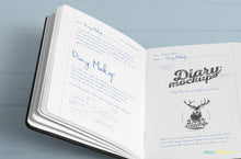 Load image into Gallery viewer, Free Open Diary Mockup
