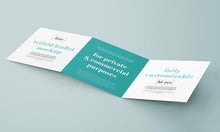 Load image into Gallery viewer, Free Collection of 5 Trifold Square Leaflet Mockups
