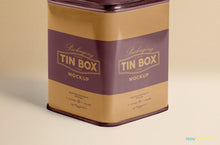 Load image into Gallery viewer, Free Metallic Box Packaging Mockup PSD
