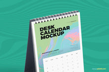 Load image into Gallery viewer, Free Desk Calendar Mockup PSD
